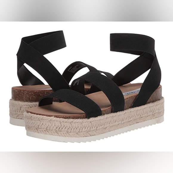 Steve Madden Other - Steve Madden Girls Kimmie Little Kid Espadrilles Black 5 Medium (B M) Big Kid